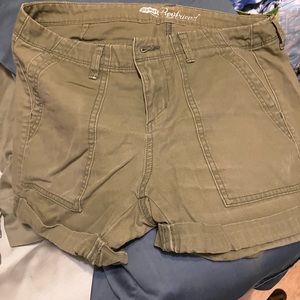 Olive green old navy boyfriend shorts